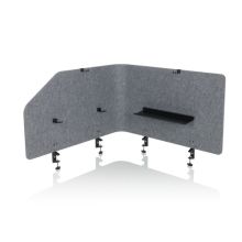 FLEXMIUT T TOP | Akustinen väliseinä | 160 cm - Työpöydän väliseinä Harmaa