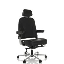 24 HOURS F | Nahka - XXL pyörivä tuoli Musta