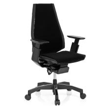GENIDIA BLACK Kangas - High End -toimistotuoli 