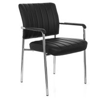 SOMOS V Keinonahka - Nelijalkainen tuoli Musta